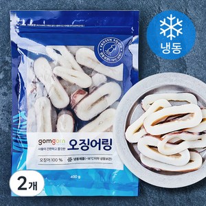 곰곰 오징어링(냉동), 400g, 2개