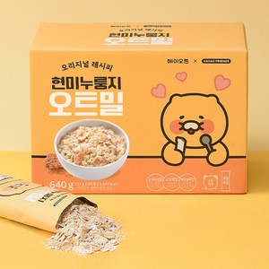 헤이오트 카카오프렌즈 현미누룽지 오트밀 20p, 640g, 1개