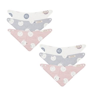 꿈두부 몰랑몰랑 사계절용 3종 + 겨울용 3종 스카프빕 세트