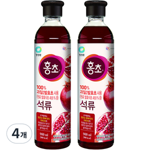 홍초 석류 음용식초, 900ml, 4개