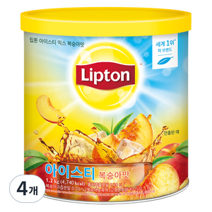 립톤 아이스티 믹스 복숭아맛, 1.2kg, 1개입, 4개