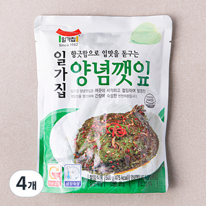 일가집 양념깻잎, 4개, 500g