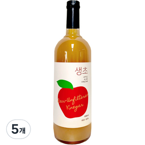 생생초 생초 사과 음용식초, 1L, 5개