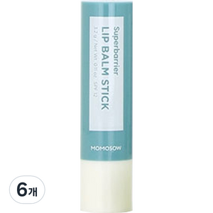 모모쏘우 슈퍼배리어 립밤 스틱 무향 3.2g, 립밤스틱, 6개