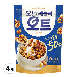 마켓오 오그래놀라 오트 통넛츠 시리얼, 4개, 360g