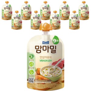 맘마밀 안심이유식 9개월부터, 녹황채소와 소고기, 100g, 10개