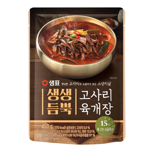 샘표 생생듬뿍 고사리 육개장, 450g, 1개