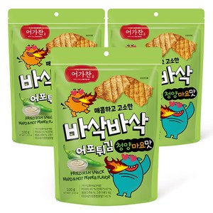 어가찬 바삭바삭 어포튀김 청양마요맛, 100g, 3개