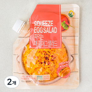 풍요한아침 짜먹는 매콤 에그 샐러드, 500g, 2개