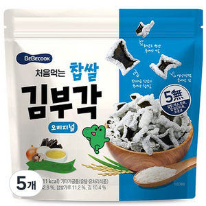 처음먹는 찹쌀 김부각 과자, 오리지널, 20g, 5개