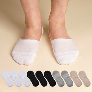 삭피엔스 남성용 벗겨지지 않는 3D입체 페이크삭스 10켤레 세트