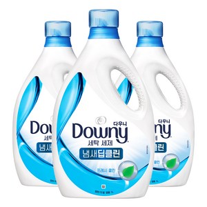 다우니 프리미엄 세탁세제 액체형 냄새딥클린 프레시클린 본품, 3L, 3개