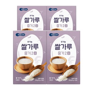 베베쿡 유기농 쌀가루 중기2 25g x 10p, 250g, 4개