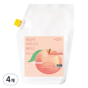 서울팩토리 복숭아 아이스티 베이스, 2kg, 4개