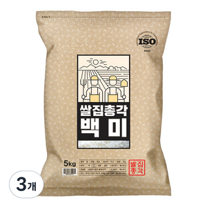 쌀집총각 2024년산 햅쌀 백미, 상등급, 5kg, 3개