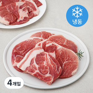 굿미트찹 미국산 돈목전지 왕목살 구이용 (냉동), 500g, 4개입