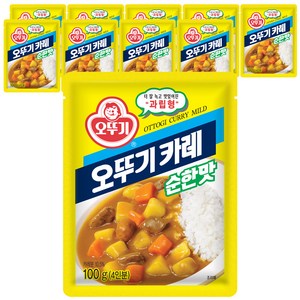 오뚜기 카레 순한맛, 100g, 10개