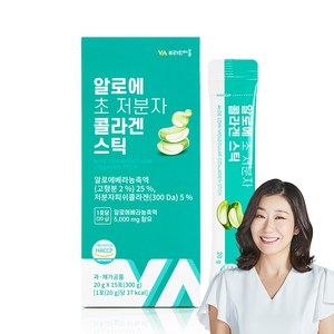 비타민마을 와이즈 알로에 초 저분자 콜라겐 젤리 스틱 15p, 300g, 1개