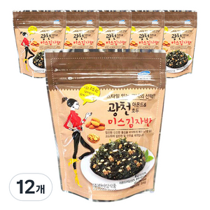 광천 아몬드 & 호두 미스김자반, 40g, 12개