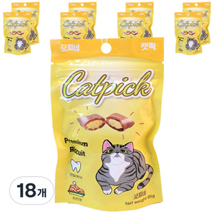 모찌네 고양이 프리미엄 캣픽 비스켓 치킨 85g, 치킨맛, 18개