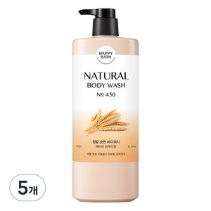 해피바스 정말 순한 바디워시 베이비 파우더 향, 900g, 5개