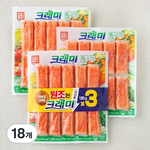 한성기업 크래미 맛살, 180g, 18개