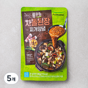 풀무원 차돌된장 찌개양념, 130g, 5개