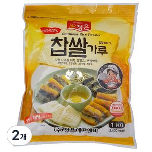 청은에프엔비 찹쌀가루, 1kg, 2개