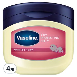 바세린 베이비 바디 프로텍팅 젤리, 100ml, 4개