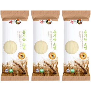 정담은 유기농 소면, 600g, 3개