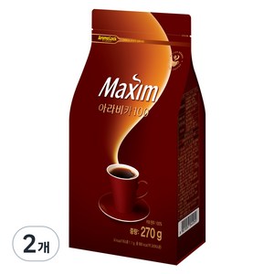 맥심 아라비카 100 원두 커피, 270g, 1개입, 2개