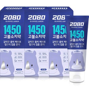 2080 일사오공 고불소 주니어 치약, 80g, 3개