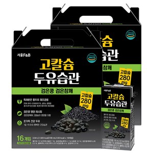 서울에프엔비 고칼슘 두유습관 검은콩 검은참깨, 190ml, 32개