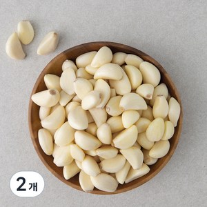 국내산 유기농 깐마늘, 500g, 2개