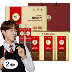 풍년보감 고려홍삼정 밸런스타임 6년근 홍삼스틱 선물세트 + 쇼핑백, 300g, 2세트