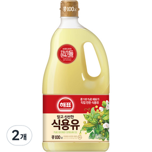 해표 식용유, 1.5L, 2개