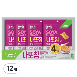 풀무원 나또칩 양파 4p, 40g, 12개