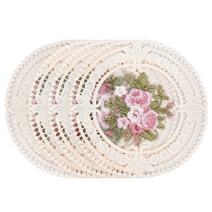 나린나래 앤틱 레이스 티코스터 4p, 베이지