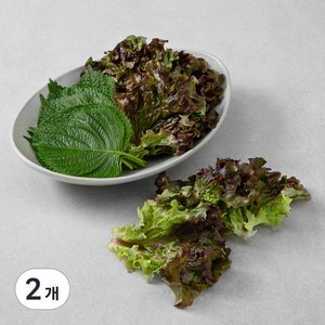 국내산 상추&깻잎 간편쌈, 150g, 2개