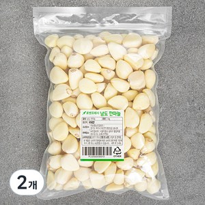 남도 깐마늘, 1kg, 2개