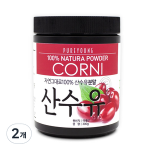 퓨어영 산수유 분말, 2개, 300g