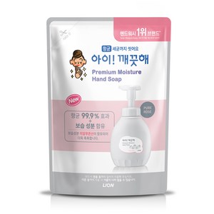 아이깨끗해 프리미엄 모이스처 핸드워시 퓨어로즈 리필, 400ml, 1개