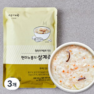 서울마님죽 현미누룽지삼계죽, 500g, 3개