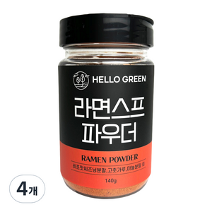 헬로우그린 라면 스프 파우더, 4개, 140g