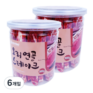 뉴트리오 스테이크 반려견 간식, 오리연골맛, 300g, 6개