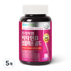 뉴트리디데이 프리미엄 비타민B 컴플렉스 골드, 90정, 5개