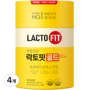 종근당건강 락토핏 골드, 160g, 4개