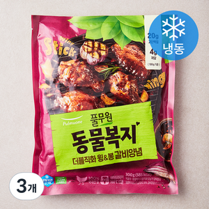 풀무원 동물복지 더블직화 윙 & 봉 갈비양념 (냉동), 300g, 3개