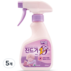 해피홈 진드기 제로 스프레이액, 290ml, 5개