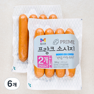 프라임 프랑크 소시지, 250g, 6개